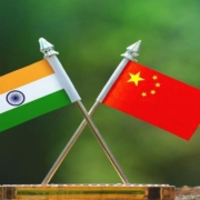 india-china flags