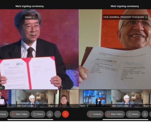 The National Maritime Foundation signs Memorandum of Understanding (MOU) with the Taiwan-Asia Exchange Forum (TAEF)
