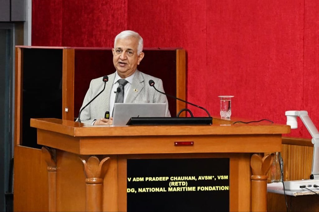 Vice Admiral Pradeep Chauhan Addresses Higher Command Course at AWC on Indo-Pacific Security